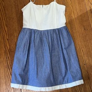 White and Blue dress with open back